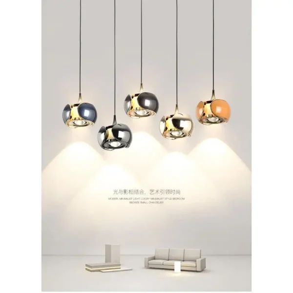 Nordic bedroom, living room, pendant light, modern minimalist bar, dining room, attic, indoor adjustable small pendant light