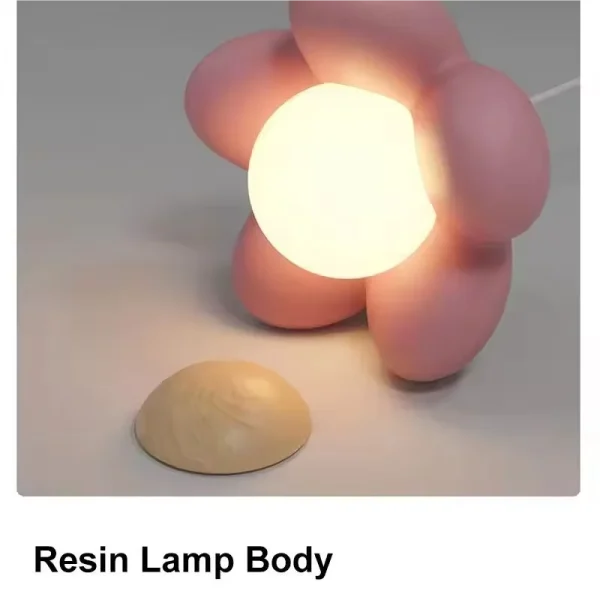 Modern Minimalist Pink Flower Shaped Resin Pendant Lamp G9 Bulb Included for Bedroom Living Room Study Decor Lighting - Image 5